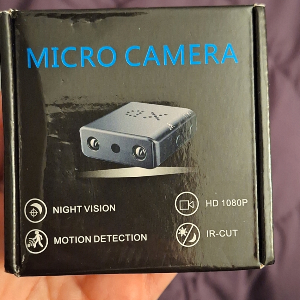 Micro camera with micro SD and USB and charger